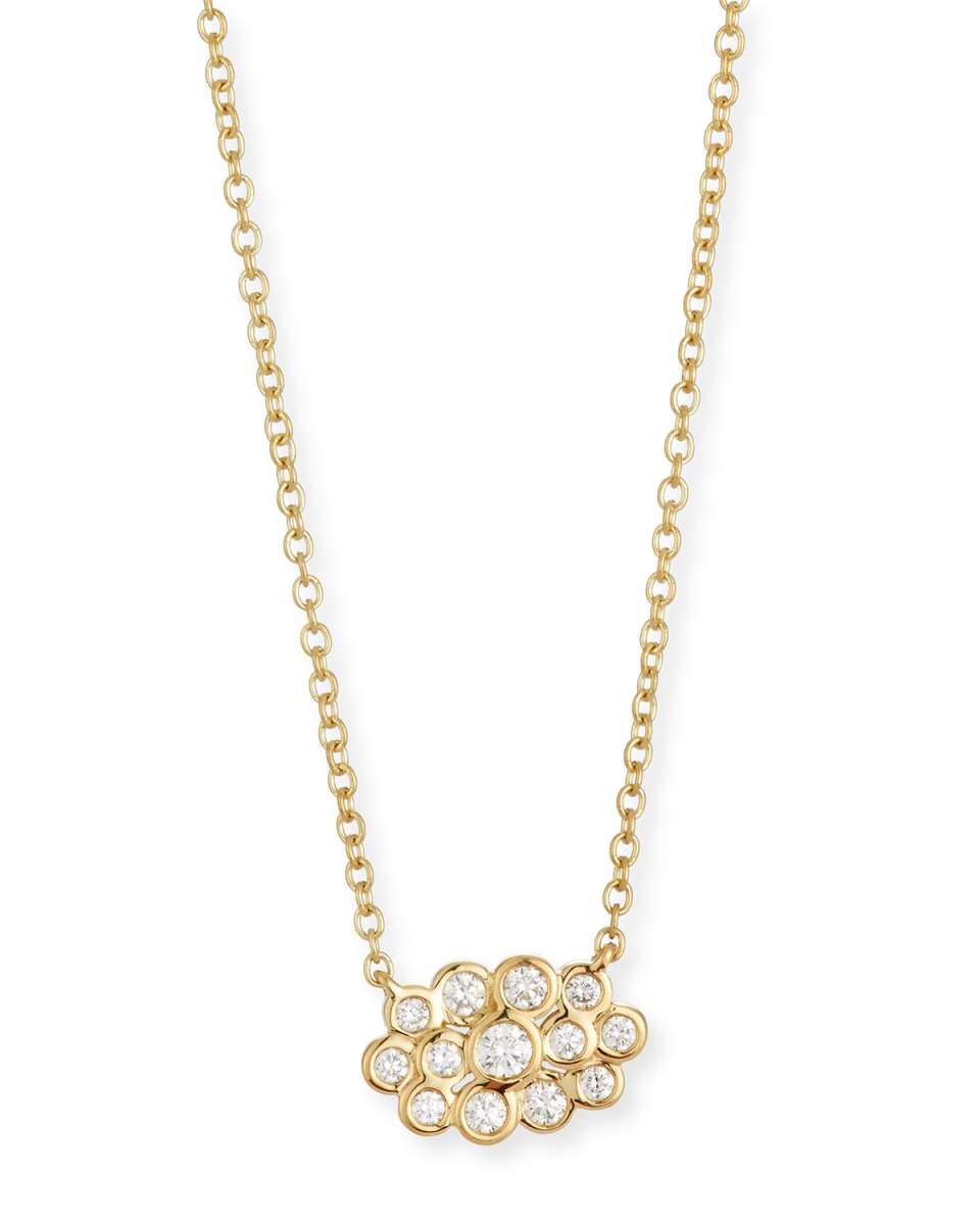 Starlet 18k Gold Diamond Mini Cloud Pendant Necklace